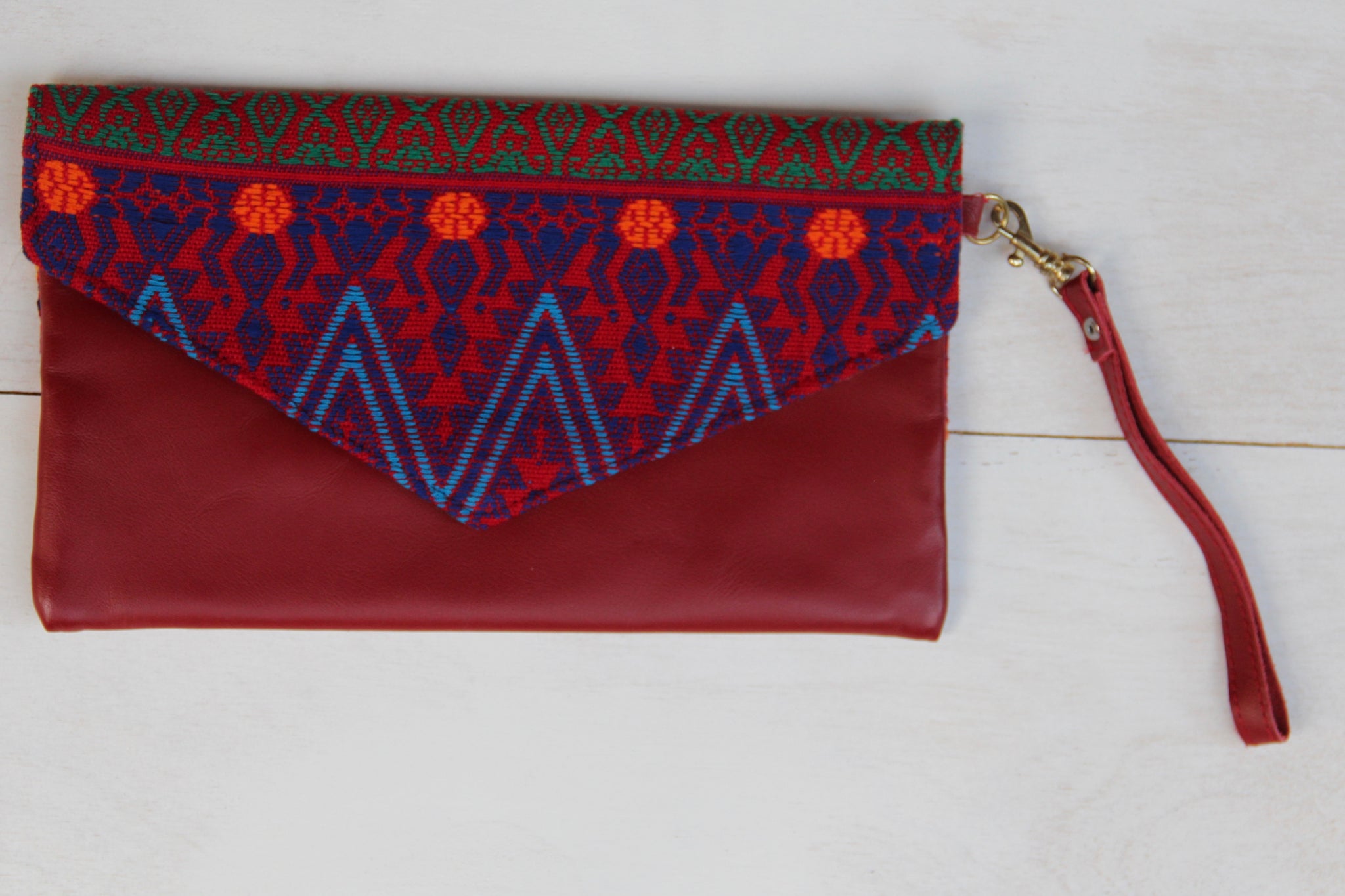 Red Leather Clutch